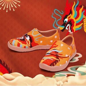 UIN Kid's The National Gallery & uin Collection Art Painted Shoes (Dragon Dance)